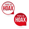 Hoax label red sign vector Royalty Free Stock Photo