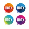 Hoax warning label set