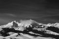 Hoback Mountain Peaks in the Gros Ventre Range in the Central Rocky Mountains in Wyoming Royalty Free Stock Photo