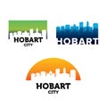 Hobart City Skyline Logo Vector Template