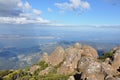 Hobart from Mt Wellington lookout.