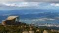 HOBART, TASMANIA, AUSTRALIA- APRIL,11, 2016: the view of hobart in tasmania from mt wellington Royalty Free Stock Photo