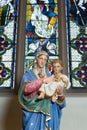 Small statuette of Madonna and Child inside St Marys Cathedral
