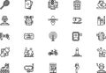Hobbies and free time icons collection is a vector illustration with editable stroke. Royalty Free Stock Photo