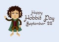 Hobbit Day vector Royalty Free Stock Photo