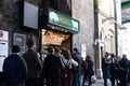 Hobbs wraps and food stall in Borough Market, London, UK, people queue at front Royalty Free Stock Photo