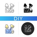 Hobby electronics black glyph icon