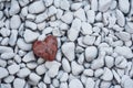 Hobby: Hand carved heart pendant from pink granite. 2 Royalty Free Stock Photo