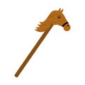 Hobby horse. Wooden horse toy. vector illustration Royalty Free Stock Photo