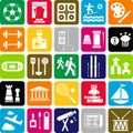 Hobby icons Royalty Free Stock Photo