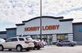 Hobby Lobby storefront exterior and parking lot in Houston, TX.