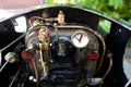 Hobby: model steam train engine cab detail Royalty Free Stock Photo