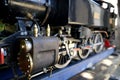 Hobby: model steam train engine close