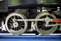Hobby: model steam train engine wheels Royalty Free Stock Photo