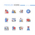 Hobby - modern line design style icons set