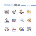 Hobby - modern line design style icons set