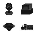 Hobby, profession, medicine and other web icon in black style.transportation, toy, game, icons in set collection.