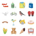 Hobby, tourism, business and other web icon in cartoon style.horn, dainty, car icons in set collection. Royalty Free Stock Photo