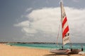 Hobie Cat on the beach. Santa Maria. Sal island. Cape Verde Royalty Free Stock Photo