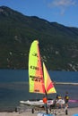 Hobie cat on Lac du Bourget Royalty Free Stock Photo
