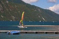 Hobie cat sailing on Lac du Bourget Royalty Free Stock Photo