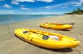 Hobie Kayaks on beach at a Fijian Resort