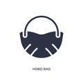 hobo bag icon on white background. Simple element illustration from clothes concept