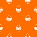 Hobo bag pattern vector orange