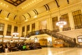 Hoboken, NJ / United States - March 3, 2020: Landscape view of the interior of the historic Hoboken Terminal.  Built in 1907, it Royalty Free Stock Photo