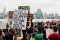 Hoboken, NJ / USA - June 5th, 2020: Black Lives Matter Peaceful Protest in Hoboken, NJ Royalty Free Stock Photo