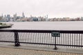 Hoboken, United States - April 19th, 2020 - Sign on the Hoboken Waterfront outlines the new social distancing guidelines