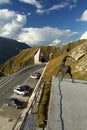 Hochalpenstrasse with ibex statue Royalty Free Stock Photo