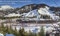 Hochfilzen biathlon arena Royalty Free Stock Photo