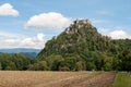 Hochosterwitz Castle on a high wooded hill in Carinthia, Austria. View of the main castle building, fortifications, protective wal Royalty Free Stock Photo