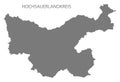 Hochsauerlandkreis grey county map of North Rhine-Westphalia DE