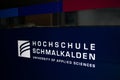 the hochschule schmalkalden university sign Royalty Free Stock Photo