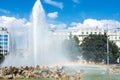 Hochstrahlbrunnen fountain, Soviet War Memorial Heldendenkmal der Roten Armee, Heroes Monument of Red Army Royalty Free Stock Photo