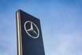 Mercedes Benz logo sign, German automotive company Royalty Free Stock Photo