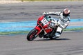 Hockenheim, Germany - June 27, 2020 : Motorcycle race training at Baden-Wurttemberg race Center or Hockenheimring Royalty Free Stock Photo