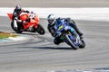 Hockenheim, Germany - June 27, 2020 : Motorcycle race training at Baden-Wurttemberg race Center or Hockenheimring Royalty Free Stock Photo