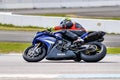 Hockenheim, Germany - June 27, 2020 : Motorcycle race training at Baden-Wurttemberg race Center or Hockenheimring Royalty Free Stock Photo