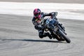 Hockenheim, Germany - June 27, 2019 : Motorcycle race training at Baden-Wurttemberg race Center or Hockenheimring Royalty Free Stock Photo