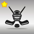 Hockey black Icon button logo symbol