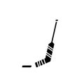 Hockey black icon, vector sign on isolated background. Hockey concept symbol, illustration