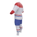 Hockey Clothes on white. 3D illustration