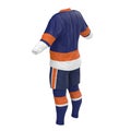 Hockey Clothes on white. 3D illustration