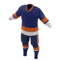 Hockey Clothes on white. 3D illustration