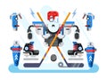 Hockey equipment set