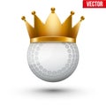 Hockey field ball with royal crown