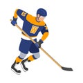 Hockey Forward Isometric Composition Royalty Free Stock Photo